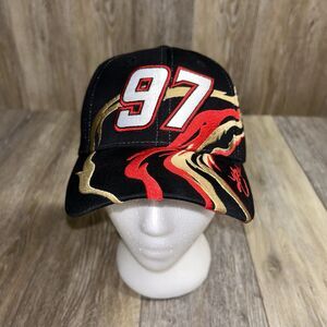 Vintage Roush Racing Black Red Gold Baseball Hat Cap Kurt Busch Driver